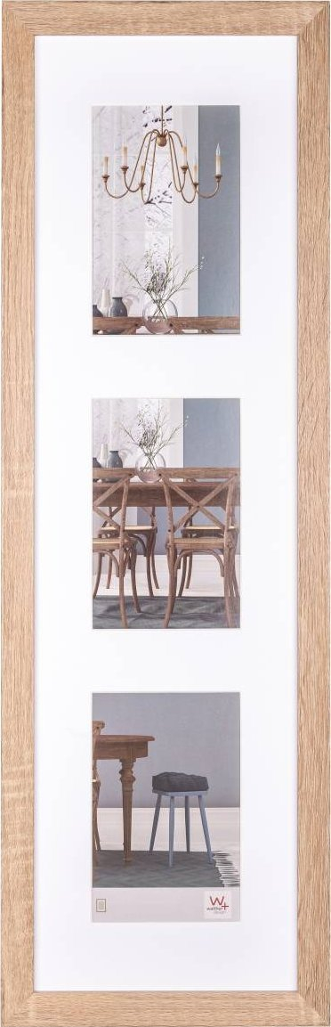 Kornizë foto Walther Design Fiorito EF315VE, 3x 10x15 cm, dru lis, me passe-partout të bardhë