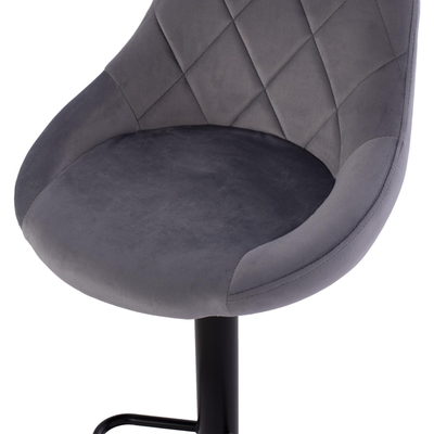 Karrige bar, kadife, me susta, 46×48.5×105 cm HM204.20, gri