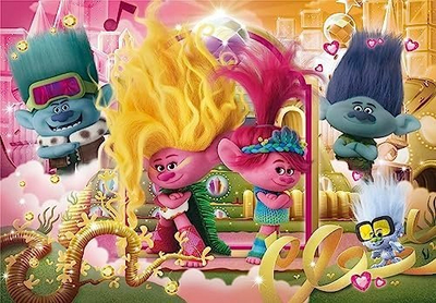 Puzzle Clementoni Trolls Band Together, 104 copa, 38x27 cm, shumëngjyrësh