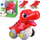 Lodër dinosaurus me rrota HOLA T-Rex ZA4533, push and go, i kuq