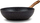 Tigan wok Nava Nature, 28cm, alumini, me efekt guri të zi