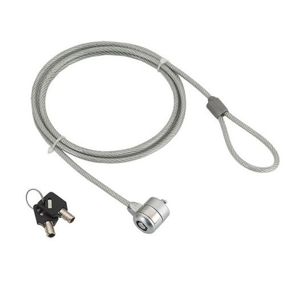 Kabllo sigurie për laptop Gembird LK-K-01, 1.8m, bravë me çelës, argjendtë