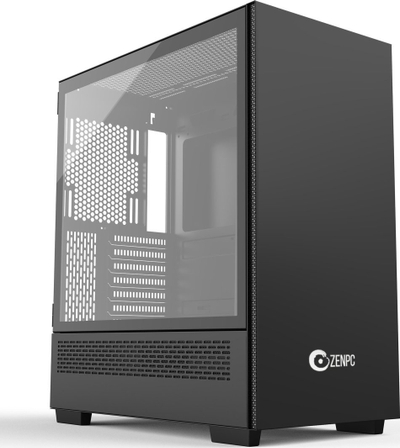 Kuti kompjutri ZENPC Z3 Solid, midi tower, panel xhami, e zezë