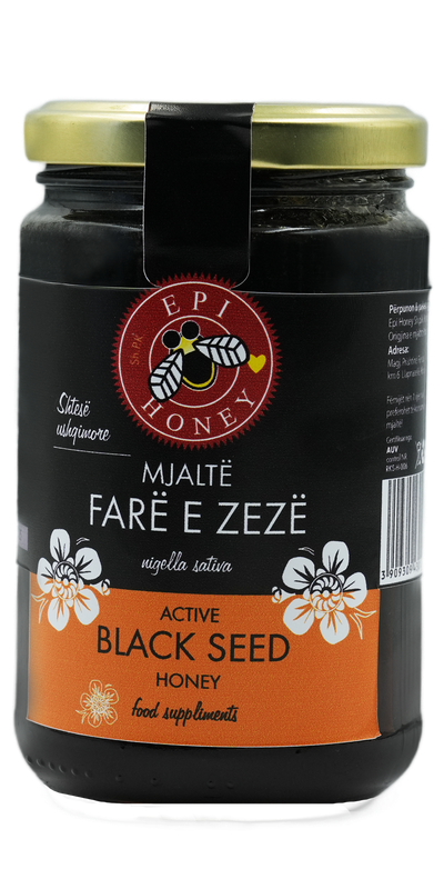 Mjaltë EPI me fara të zeza, 400gr