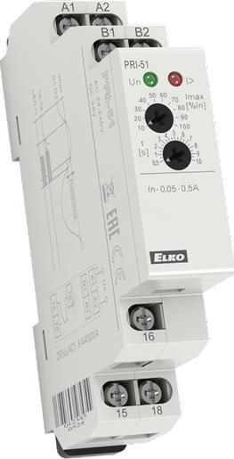 Relé monitorimi Rose LM PRI-51/5, 24-240V AC/DC, 1 kontakt kalues