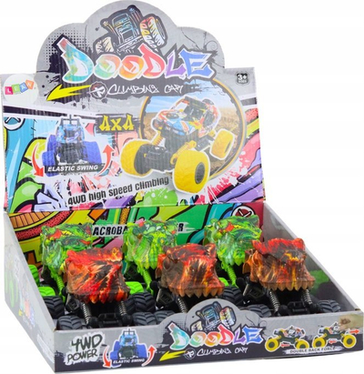 Makine lodër dinosaur, me friksion, off road, e kuqe ose jeshile