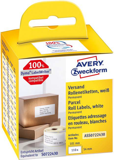 Etiketa termike Avery Zweckform Universal, 101x54mm, 110 etiketa, të bardha
