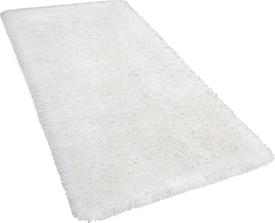 Tapet Beliani Shaggy CIDE, 80x150 cm, pambuk me poliester, i bardhë