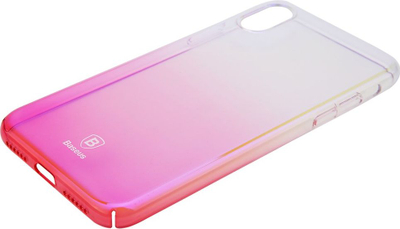 Kuti telefoni Baseus Glaze për iPhone X, e butë, transparente, rozë me gradient