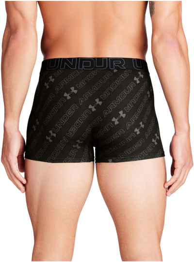 Pantallona të shkurtra Under Armour Performance Cotton Nov 3in, pambuk elastik, përfitnes, të zeza
