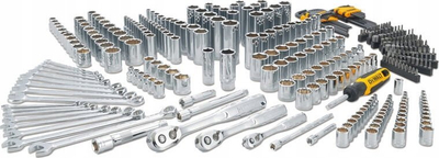 Set veglash mekanike Dewalt DWMT45341-1, 341 pjesë, çelik i fortë, i verdhë