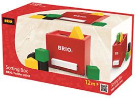 Lodër druri kuti renditje BRIO Sorting Box, për kalamaj 12m+, e kuqe