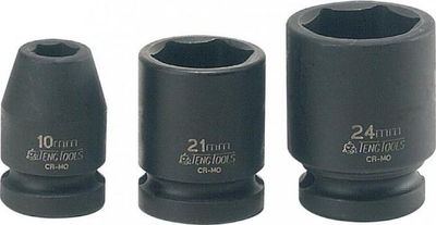 Kokë çelësi Teng Tools, 1/2" 19 mm, çelik krom molibden, e zezë