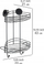 Raft këndor banjo Home24 Corner Shelf Vacuum-Loc, vihet pa shpime, metalik