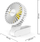Ventilator portativ Orico GXZ F833, USB C, 3 shpejtësi, i bardhë