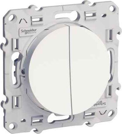 Ndërprerës i dyfishtë Schneider Electric (S52D211), i bardhë
