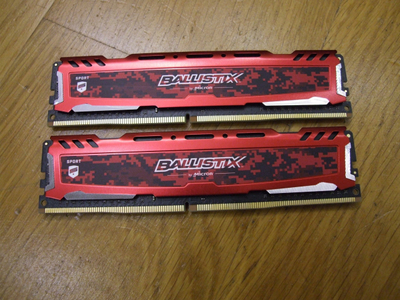 RAM Crucial Ballistix Sport, 16GB DDR4 3000MHz, për kompjuter tavoline, i kuq