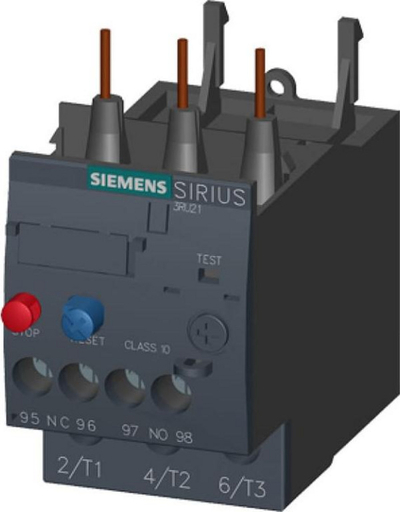 Relé termike mbingarkese Siemens SIRIUS 3RU2126, 11 16A, 7.5kW, gri