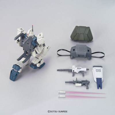 Figurë model Bandai Gundam RX-79 Ez-8, HG 1:144, plastik, bardhë blu