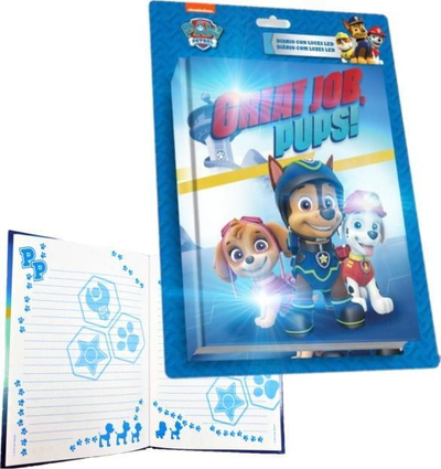 Ditari Paw Patrol me drita LED, 22x17cm, shumëngjyrësh