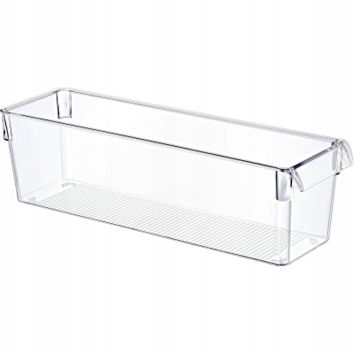 Enë kuzhine për frigorifer pa markë, plastike transparente, e gjatë, transparente
