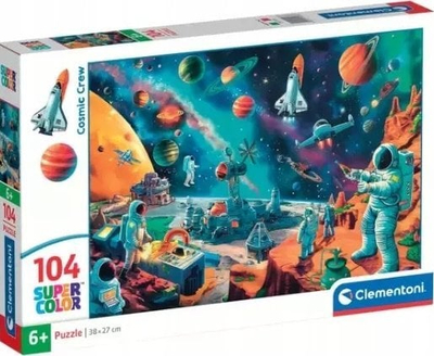 Set ndërtimi Clementoni Cosmic Crew, 104 pjesë, me temë hapsine, shumëngjyrëshe