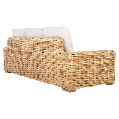 Divan i jashtëm 3-ulëse Tropel 216x88x70-85Hcm (HM9808), bardhë