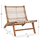 Karrige Antib druri teak natyral & litar i bardhë 65×78×68 cm (HM9466.01), bardhë