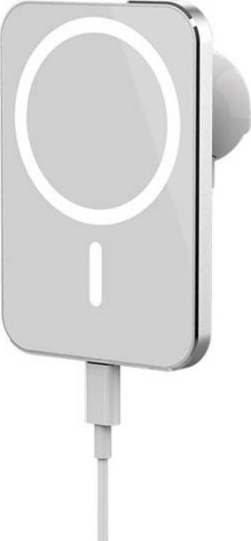 Mbajtës makine me karikues wireless MagSafe 15W, magnetik, i bardhë