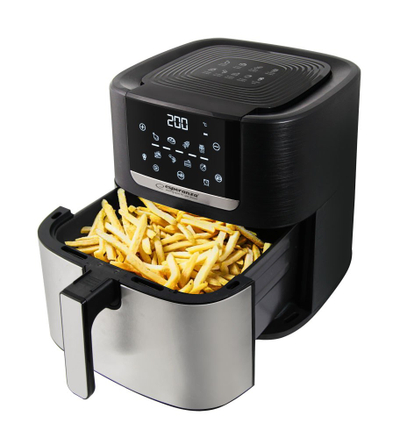Fritezë me ajër Esperanza EKA004 Fat-Free Fryer, 8L, 1700W, e zezë argjendi