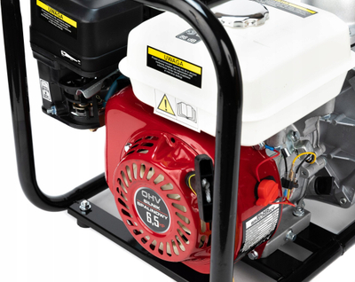 Pompë uji me benzinë OHV, 2", 7HP 600L/min, kuqe e bardhë