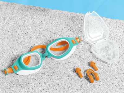 Set syze noti për fëmijë Bestway Aquanaut Essential, me tapa për veshë, me mbrojtje UV, shumëngjyrësh