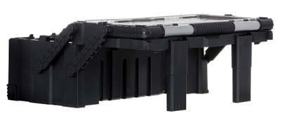 Kuti veglash Keter Tool Box 237785, cantilever, dorezë metalike, gri