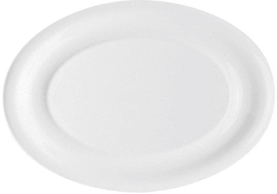 Pjatë e sheshtë RAK Porcelain Lyra, 10.65", porcelan, Ivoris
