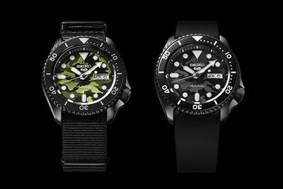 Orë për meshkuj Seiko 5 Sports Automatic SRPJ37K1, e zezë