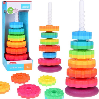 Kullë spirale shumëngjyrëshe Colorful ZA5286, lodër sensoriale grumbulluese
