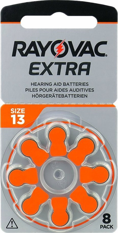 Bateri për aparat dëgjimi Rayovac Extra Type 13, 1.45V, 80 copë, portokalli