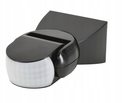 PIR сензор за движење CP 5C, дострел 12 m, IP65, црн