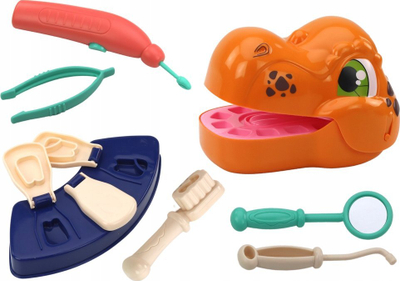 Set plastelinë Leantoys Play Dough Dentist Dinosaur, lodër krijuese, për fëmijë