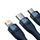 Kabllo karikimi Baseus Flash Series II, USB-A në USB-C Lightning microUSB, 100W, 1.2m, blu