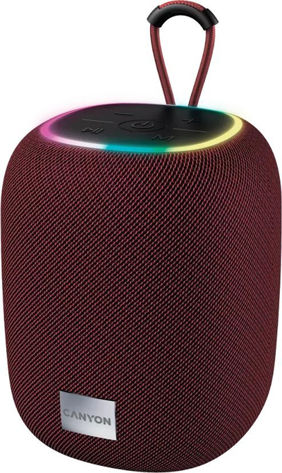 Altoparlant portativ Canyon BSP-8, Bluetooth, ndriçim RGB, i kuq