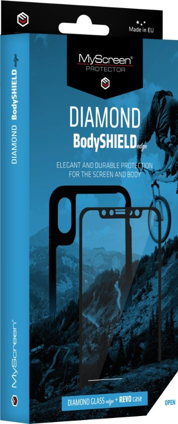 Set mbrojtës MyScreen Diamond BodySHIELD për iPhone 12 Pro Max, xham + këllëf, transparent