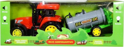 Lodër traktor Swede My Farm, me rimorkjo, me zë, shumëngjyrëshe