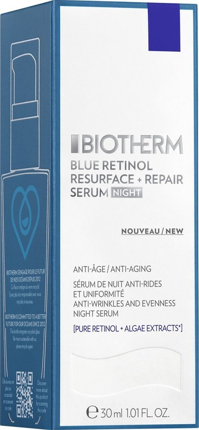 Serum nate për fytyrë Biotherm Blue Retinol, 30ml, kundër rrudhave