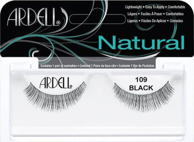 Qerpikë të rremë Ardell Fashion Lashes 109, gjatësi e mesme, volum si natyral, ngjyrë e zezë