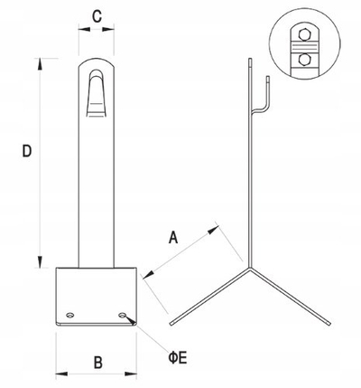 Mbajtës kulmi rrufepritës Elko-Bis Ridge Holder 92000102 20.1, çelik i galvanizuar, për përçues 10 mm, gri
