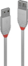 Kabllo USB Lindy (36714), USB-A në USB-A USB, 3 m, e hirtë