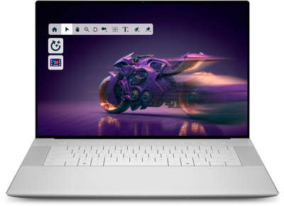 Laptop Dell 16 Premium DA16250, Intel Core Ultra 9, 32GB RAM 1TB SSD, OLED на допир 16.3", бел