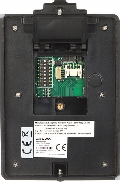 Lexues karte afërsie Hikvision DS-K1108AM, MIFARE 13.56 MHz, IP65, i zi