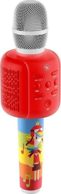 Mikrofon tavoline GoGen MICROPHONE DESK, Bluetooth, altoparlant portabël, i kuq